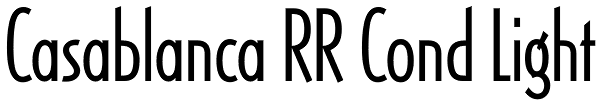 Casablanca RR Cond Light Font