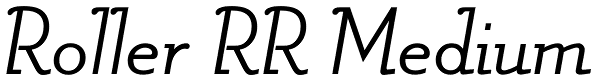 Roller RR Medium Font