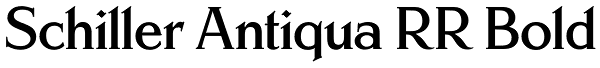 Schiller Antiqua RR Bold Font