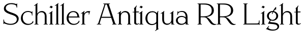 Schiller Antiqua RR Light Font
