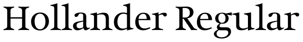 Hollander Regular Font