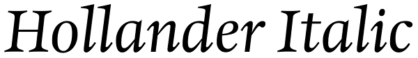 Hollander Italic Font