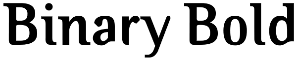 Binary Bold Font