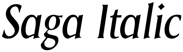 Saga Italic Font