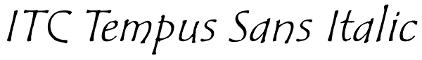 ITC Tempus Sans Italic Font