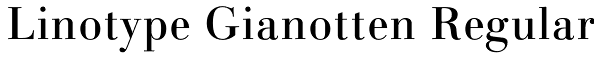 Linotype Gianotten Regular Font