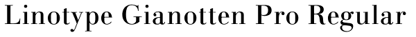 Linotype Gianotten Pro Regular Font