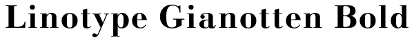 Linotype Gianotten Bold Font