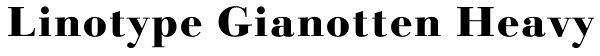 Linotype Gianotten Heavy Font