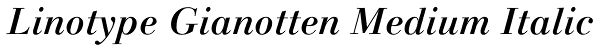Linotype Gianotten Medium Italic Font