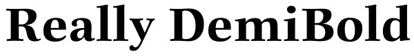Really DemiBold Font