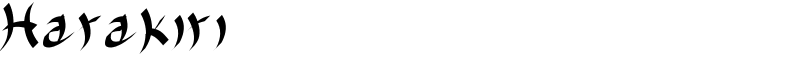 Harakiri Font