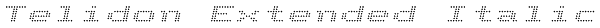 Telidon Extended Italic Font