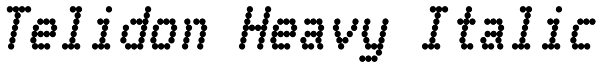Telidon Heavy Italic Font