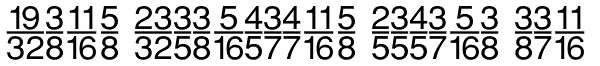 Sans Fractions Vertical Plain Font