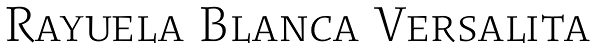 Rayuela Blanca Versalita Font