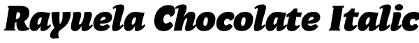 Rayuela Chocolate Italic Font