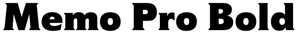 Memo Pro Bold Font