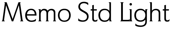Memo Std Light Font