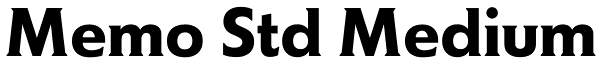 Memo Std Medium Font
