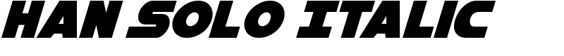 Han Solo Italic Font
