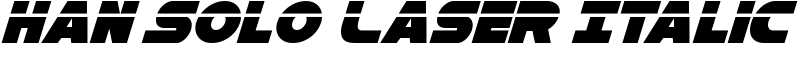 Han Solo Laser Italic Font