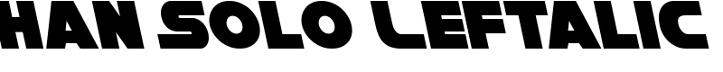 Han Solo Leftalic Font
