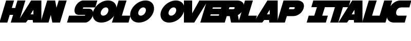 Han Solo Overlap Italic Font