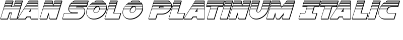 Han Solo Platinum Italic Font