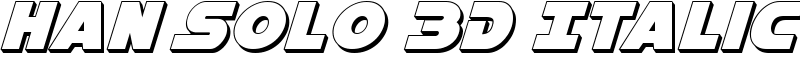 Han Solo 3D Italic Font