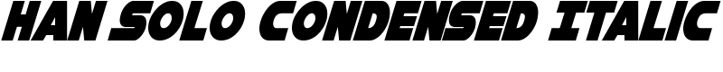 Han Solo Condensed Italic Font