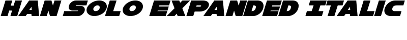 Han Solo Expanded Italic Font