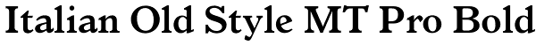 Italian Old Style MT Pro Bold Font