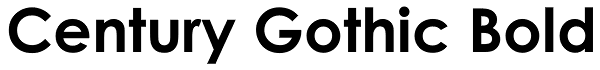 Century Gothic Bold Font