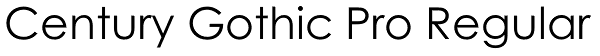 Century Gothic Pro Regular Font