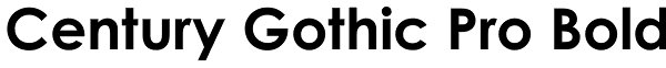 Century Gothic Pro Bold Font