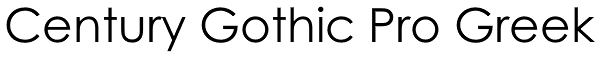 Century Gothic Pro Greek Font