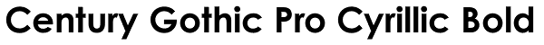 Century Gothic Pro Cyrillic Bold Font