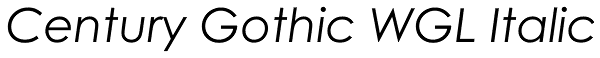 Century Gothic WGL Italic Font