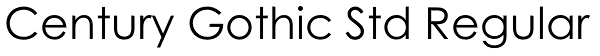 Century Gothic Std Regular Font