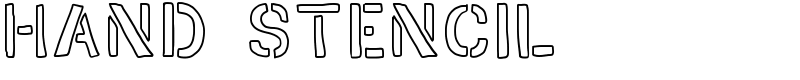 HAND STENCIL Font