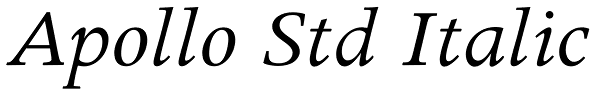 Apollo Std Italic Font