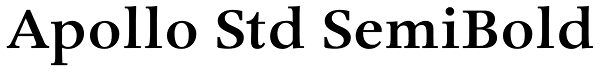 Apollo Std SemiBold Font