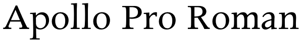 Apollo Pro Roman Font