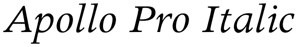 Apollo Pro Italic Font