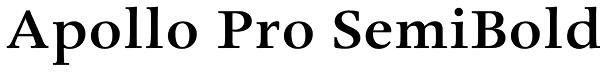 Apollo Pro SemiBold Font