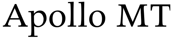 Apollo MT Font
