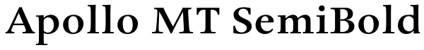 Apollo MT SemiBold Font