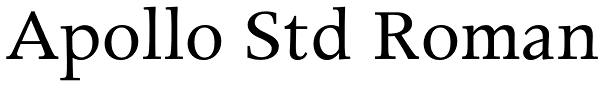 Apollo Std Roman Font