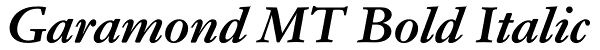 Garamond MT Bold Italic Font